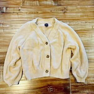 Gap XL sweater. Love! It’s just too short for my 6 foot tall self.